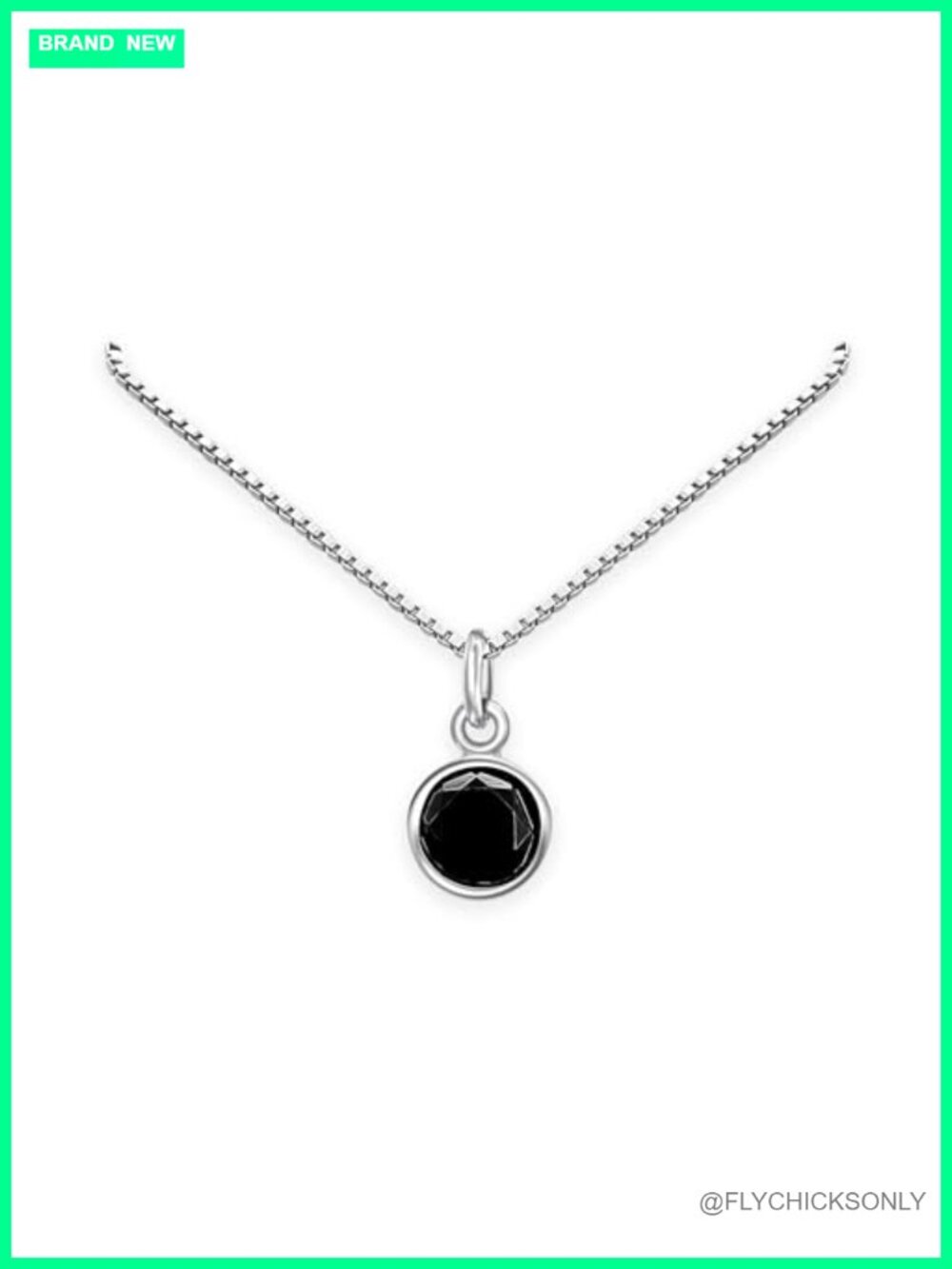 Tiny Black Onyx Disc Necklace, Sterling Silver Pendant, Layering Necklace